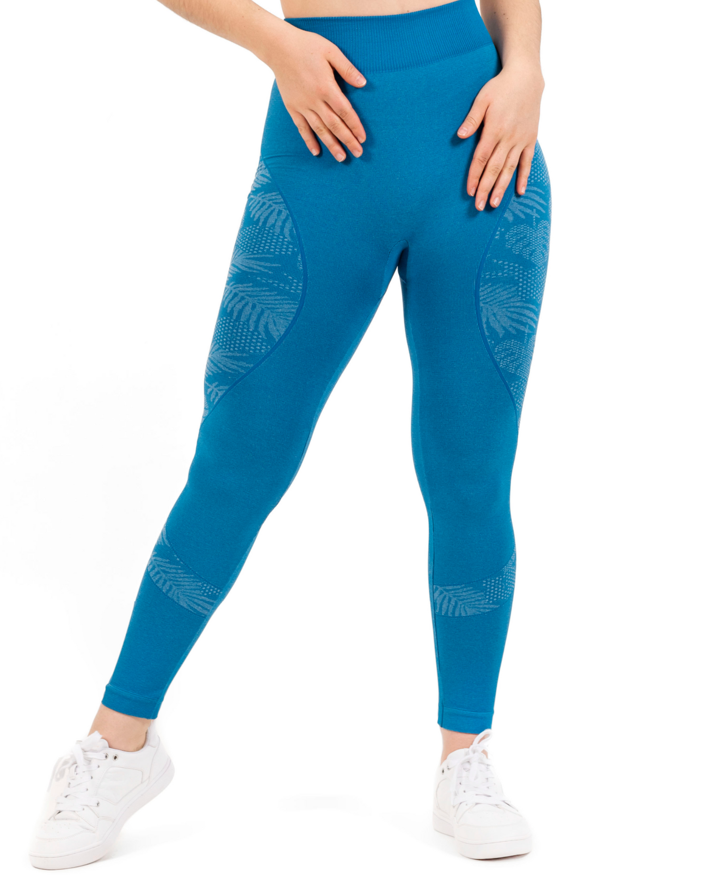 LEGGING CON DISEÑO DE HOJAS SIN PUSH UP