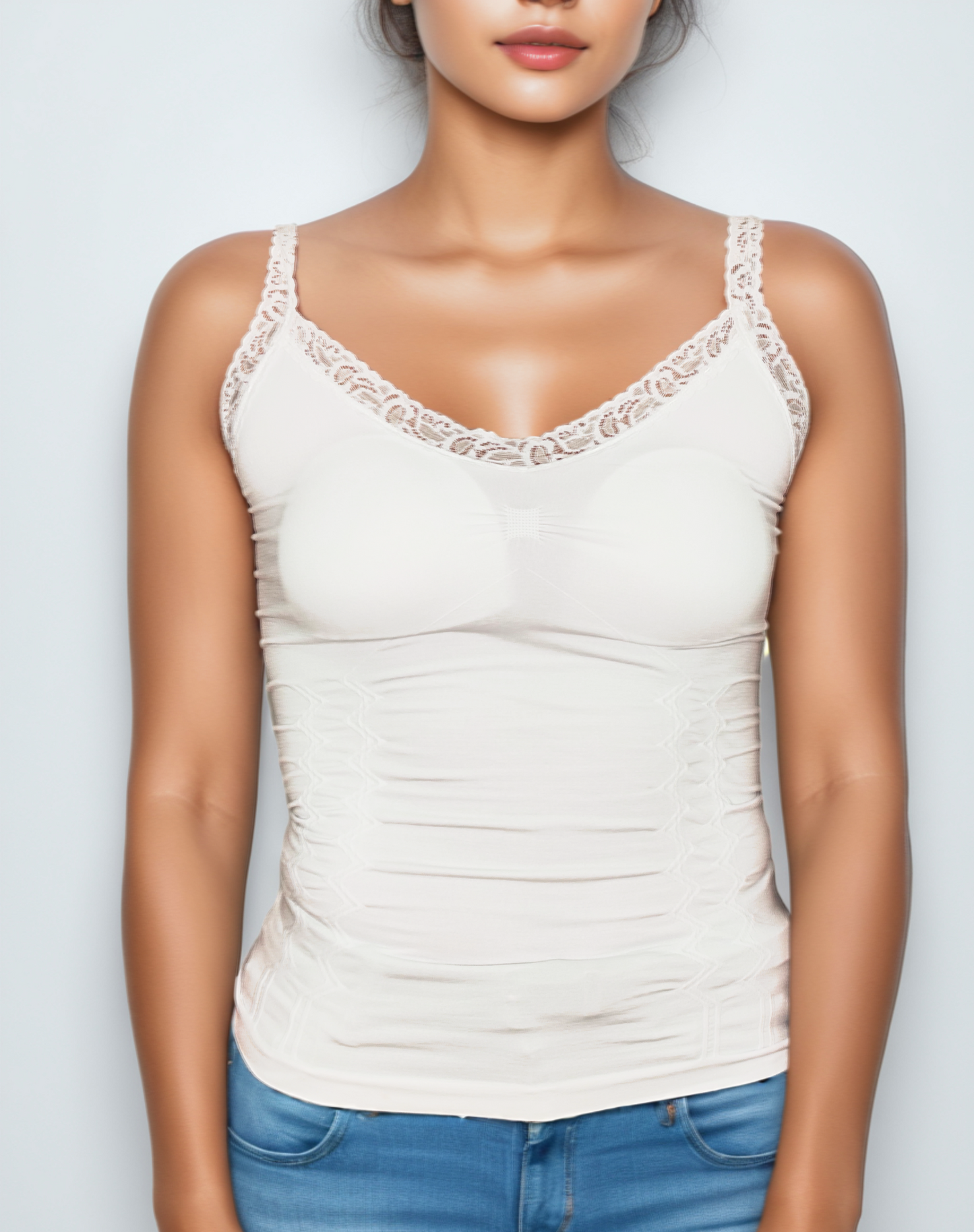 BLUSA BÁSICA CON DETALLES Y ENCAJE