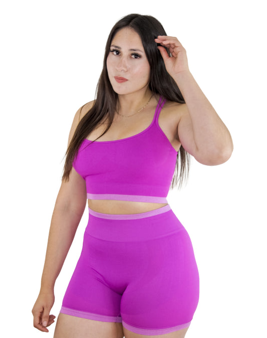 CONJUNTO DEPORTIVO DE TOP DOBLE TIRANTE