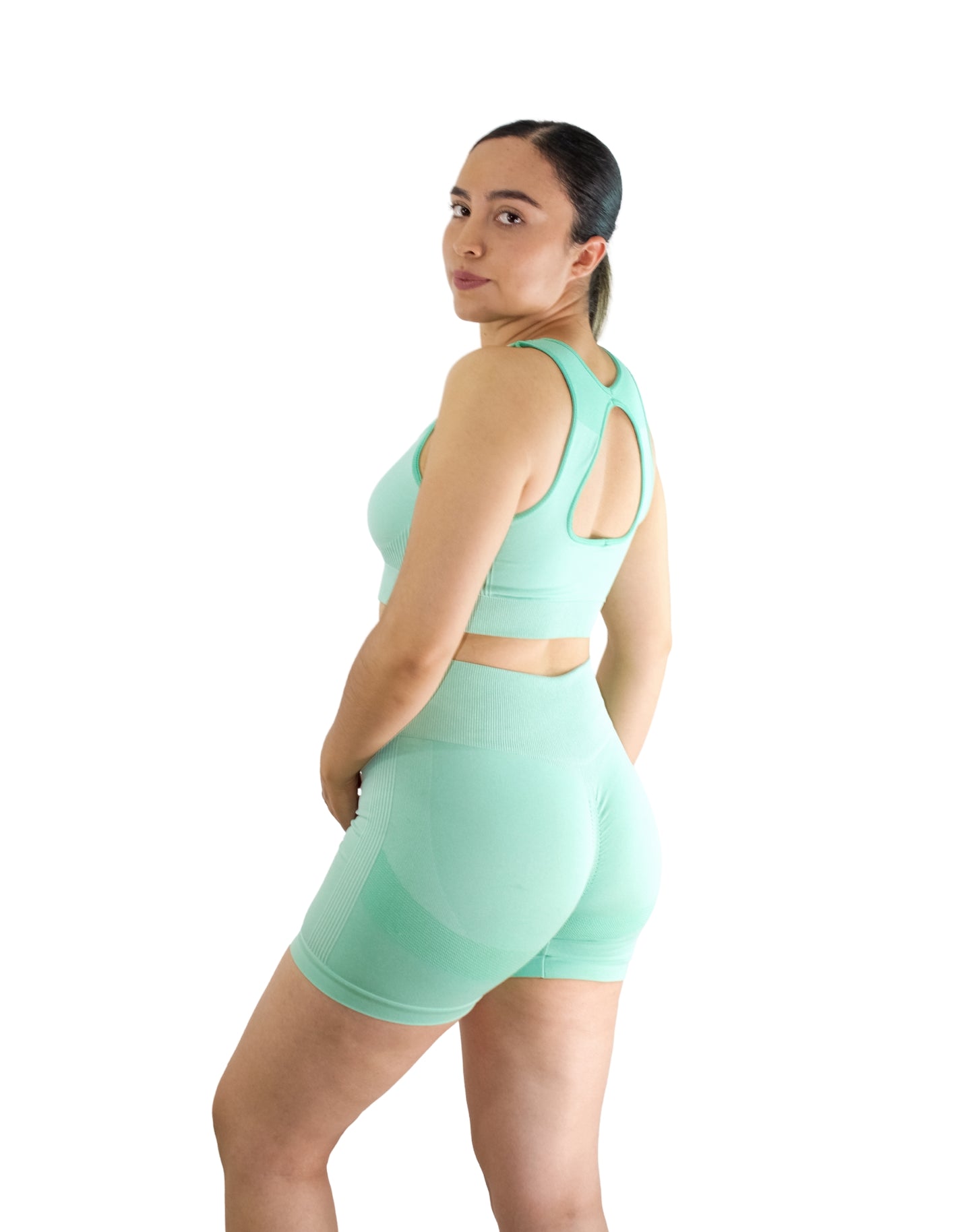CONJUNTO SHORT CORTO FRANJAS + TOP CON ABERTURA
