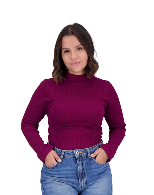 BLUSA MANGA LARGA TIPO CORSET
