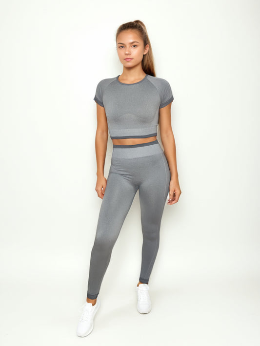 CONJUNTO BOMBA BICOLOR LEGGING + CROP TOP