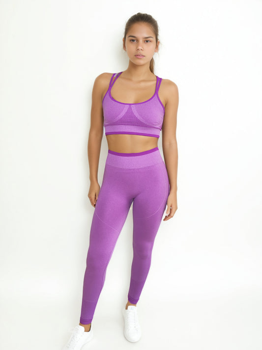 CONJUNTO PUNTOS BICOLOR LEGGING + TOP
