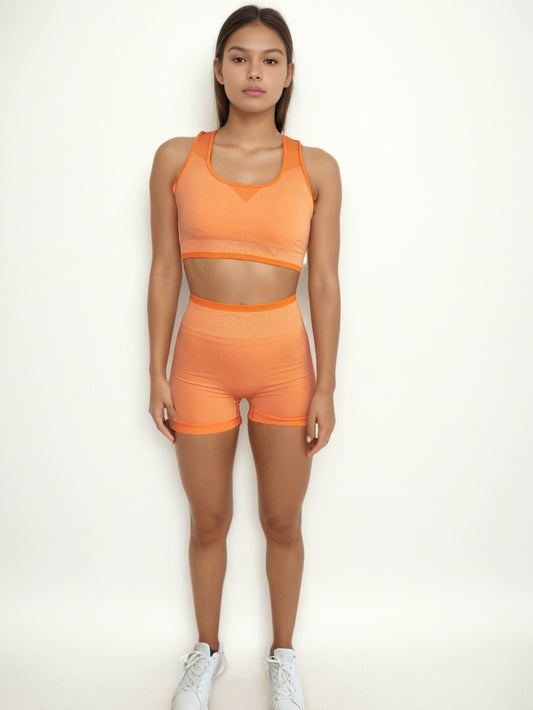 CONJUNTO FRANJAS BICOLOR SHORT + TOP