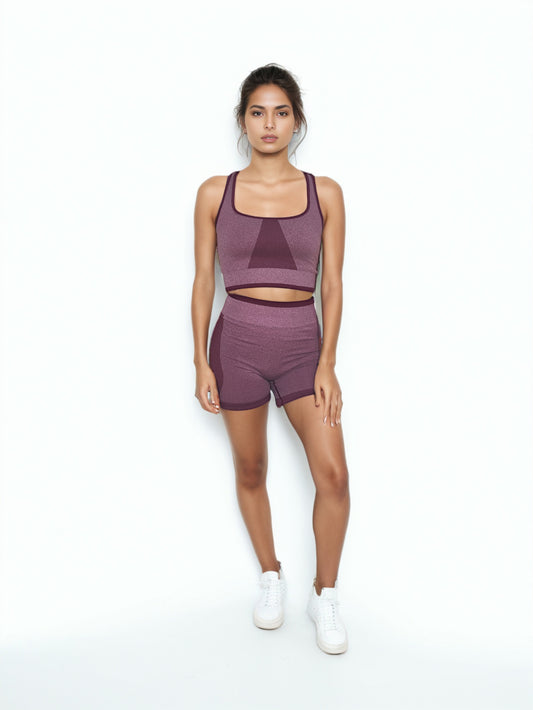 CONJUNTO SONRISA SHORT PUSH UP MAS CROP TOP