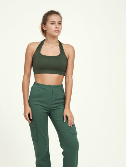 TOP ESTILO HALTER ACANALADO