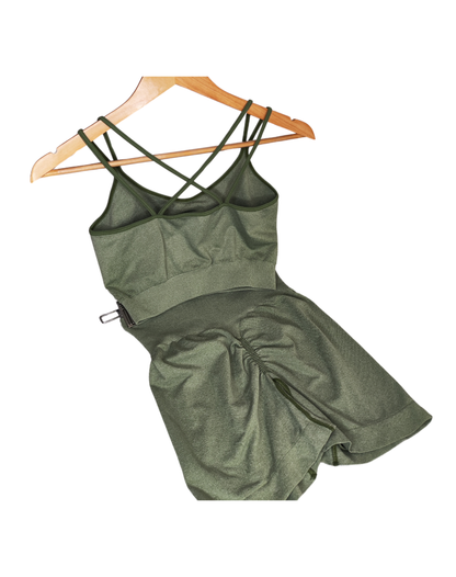 CONJUNTO JASPEADO TOP + SHORT CON PUSH UP