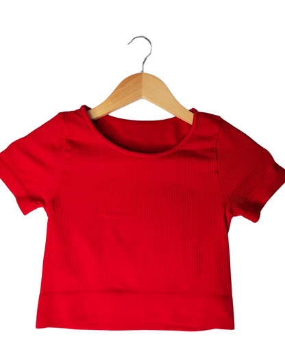 CONJUNTO RIB CERRADO SHORT + CROP TOP