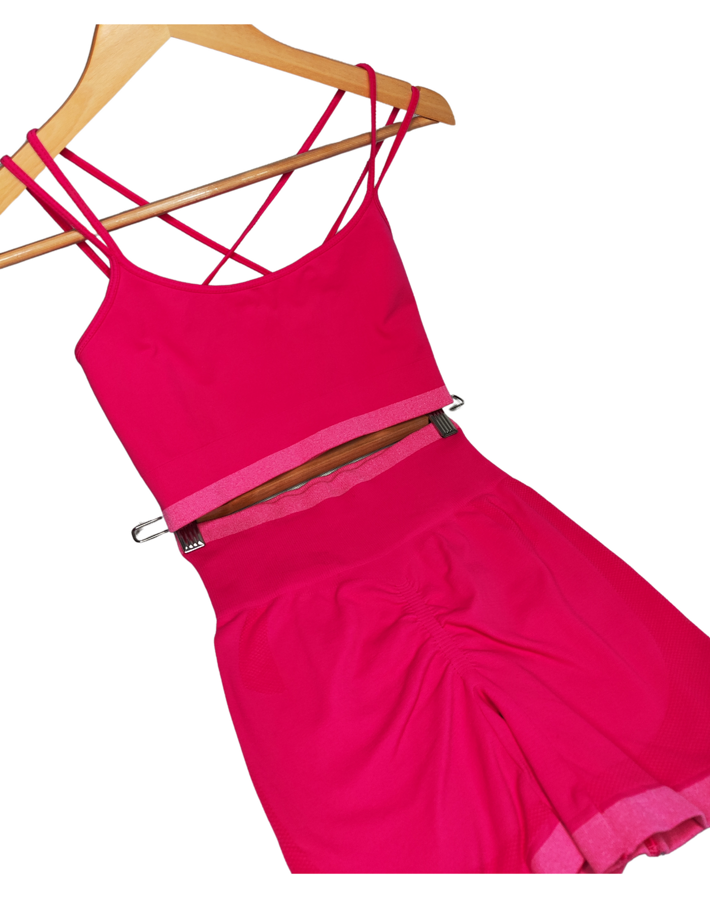 CONJUNTO SHORT SOLIDO + TOP DOBLE TIRANTE