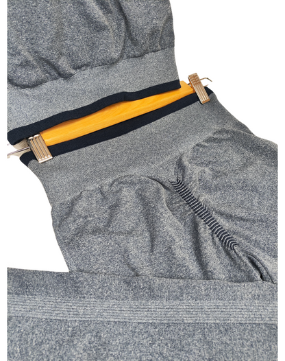 CONJUNTO LEGGING FRANJAS + TOP OLIMPICO FRANJAS ESCOTE