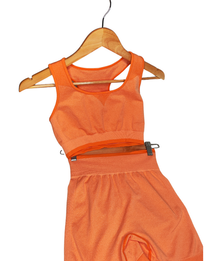CONJUNTO FRANJAS BICOLOR SHORT + TOP