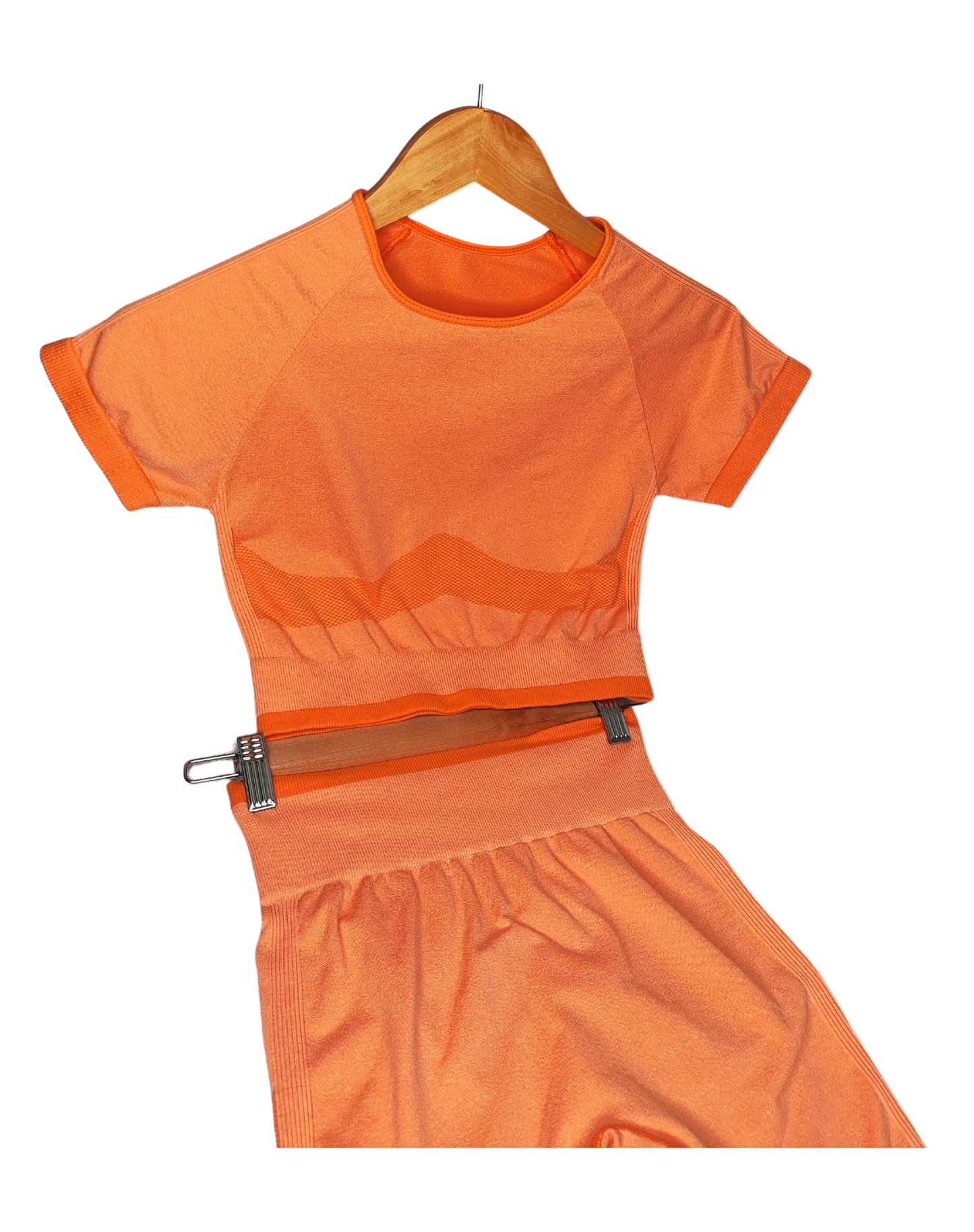 CONJUNTO FRANJAS BICOLOR SHORT + CROP TOP