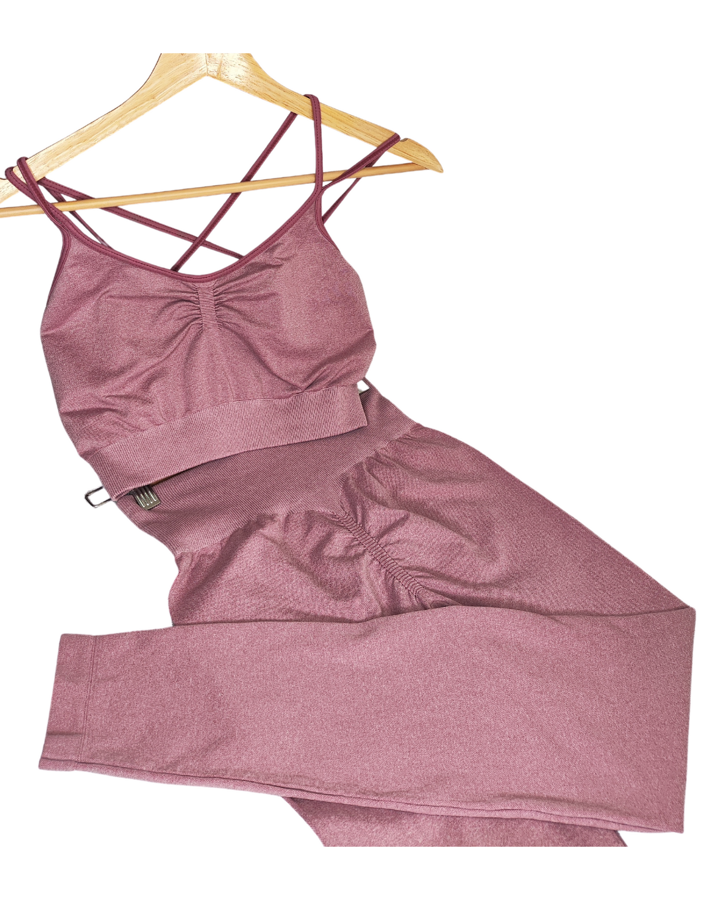 CONJUNTO JASPEADO CON PUSH UP TOP + LEGGING