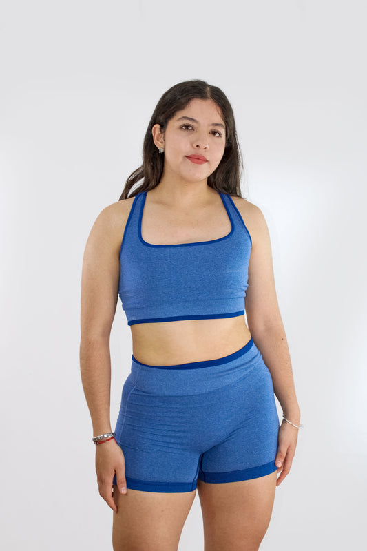 CONJUNTO BOMBA BICOLOR SHORT + TOP OLIMPICO
