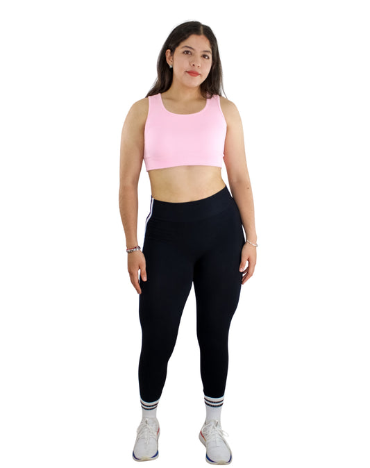 CONJUNTO LEGGING LISO CON PUSH UP + TOP LISO CON ESCOTE EN ESPALDA